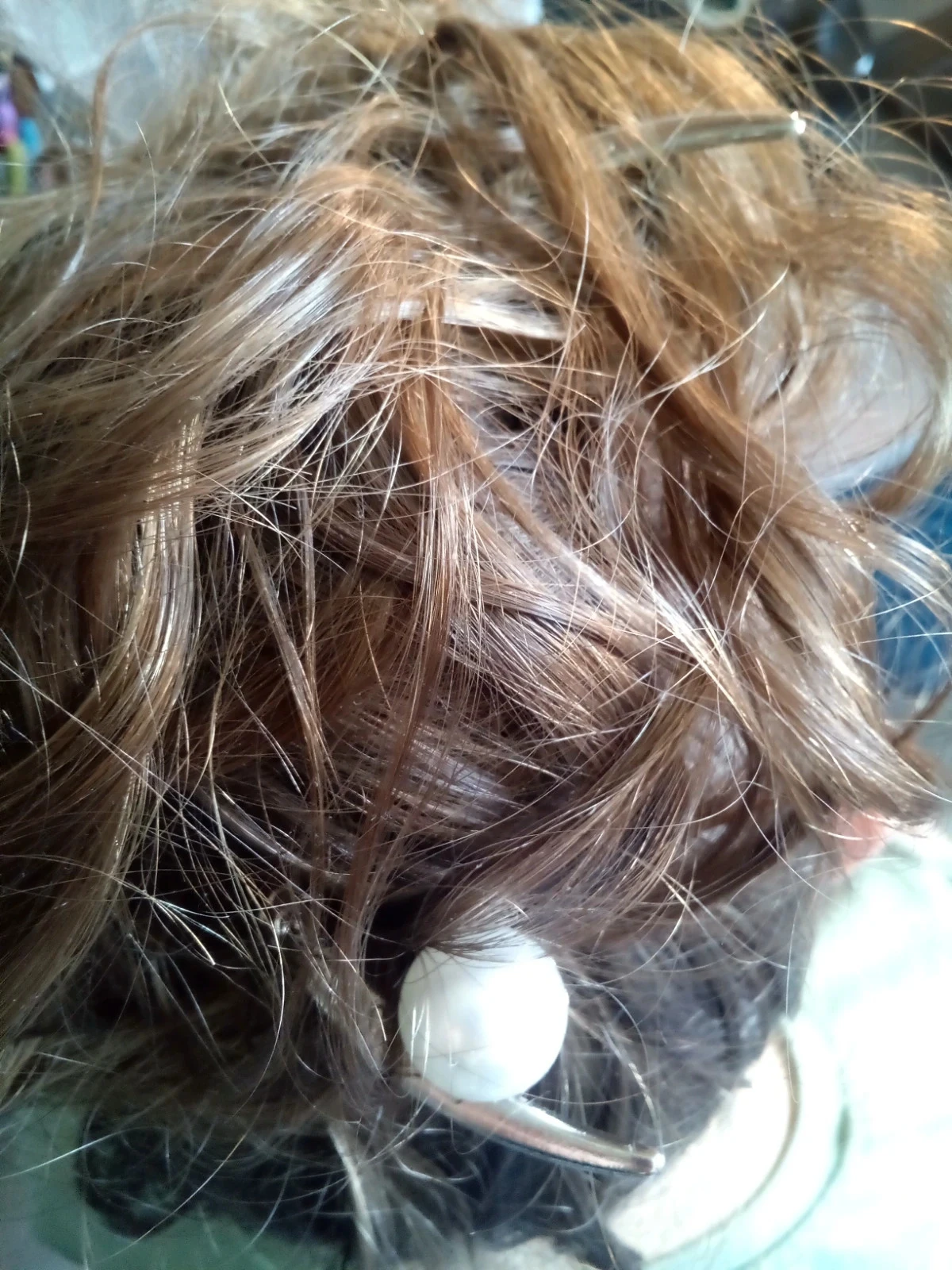 Pique à cheveux argenté avec perle – photo 4